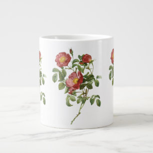 Caneca De Café Grande Flores Vintage Rosa vermelha Floral do Amor por Re