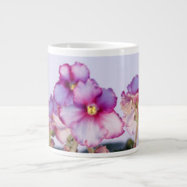 Caneca De Café Grande Flores violetas Jumbo Mug de 20 oz - Bowl