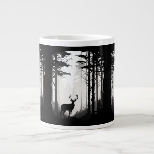 Caneca De Café Grande Floresta de Cervos Vida Selvagem