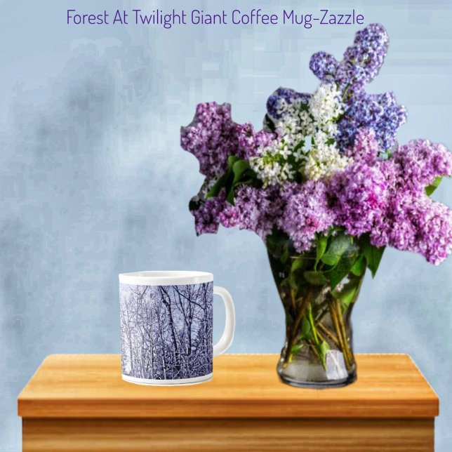 Caneca De Café Grande Floresta Em Twilight (Criador carregado)