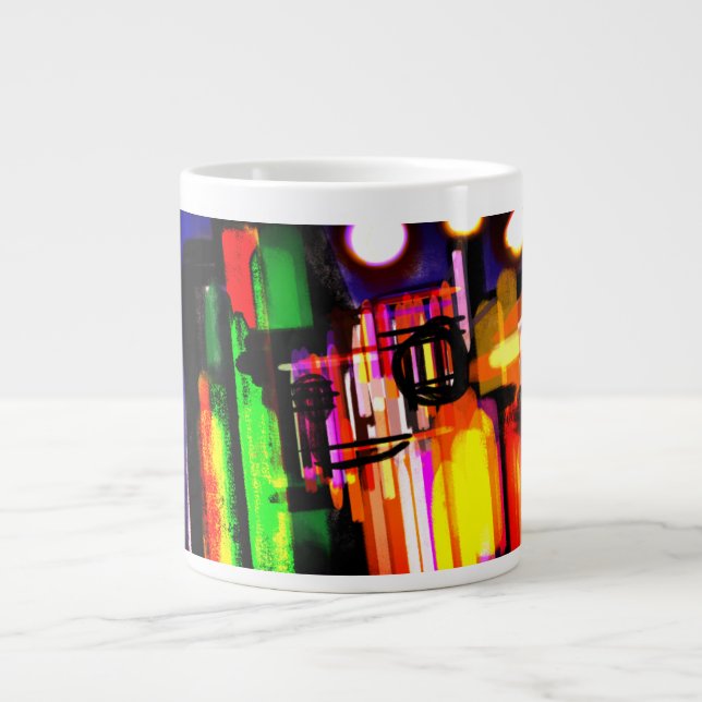 Caneca De Café Grande Floresta nebulosa de Wolf (Frente)