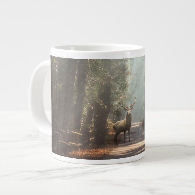 Caneca De Café Grande Florestas | Stag Woodland (Frente Esquerda)