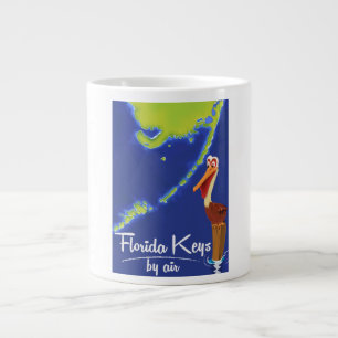 Caneca De Café Grande Florida Keys Pelican Viagens vintage