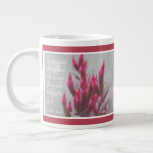 Caneca De Café Grande Flórida rosa, com verso do Salm 31:24