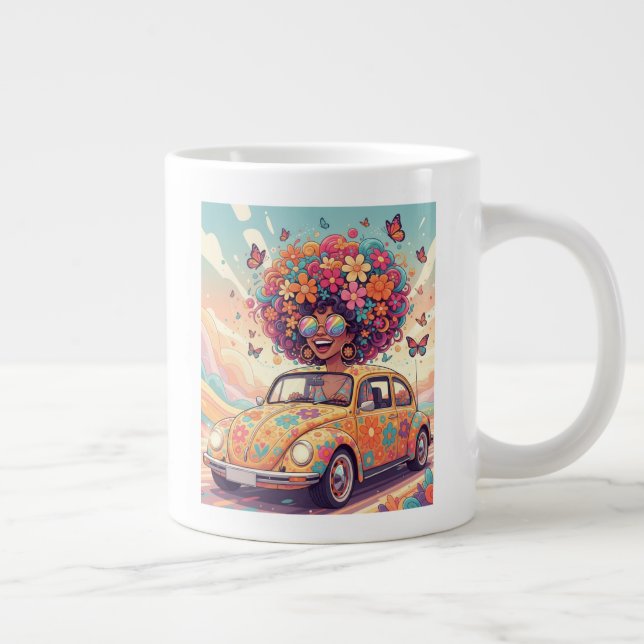 Caneca De Café Grande Flower Power Ride Mug (Direita)