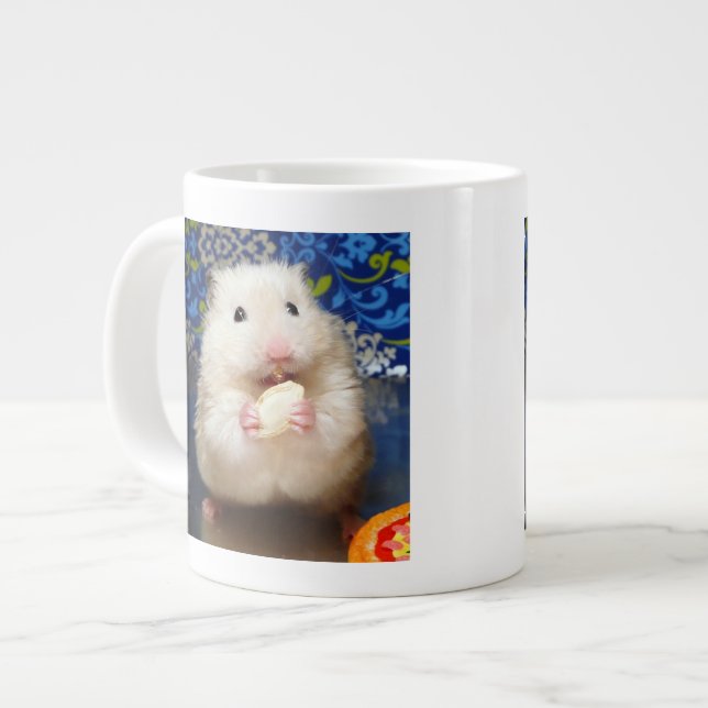 Caneca De Café Grande Fluffy - Hamster Sírio Kokolinka (Frente Esquerda)
