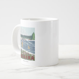 Caneca De Café Grande Fly Fish Man - Sitka, Alaska