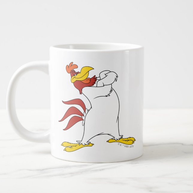 Caneca De Café Grande Foghorn Leghorn Arms Cruzados (Esquerda)