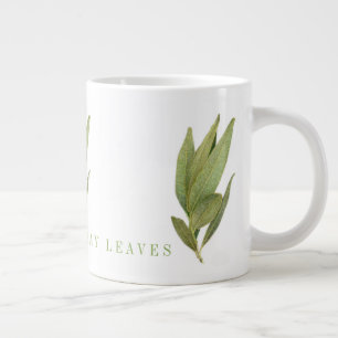 Caneca De Café Grande FOLHAS FRESQUINHAS DE LOURO Caneca Grande