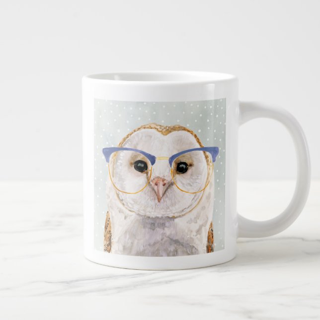 Caneca De Café Grande Forester de quatro olhos | Wise Owl (Direita)
