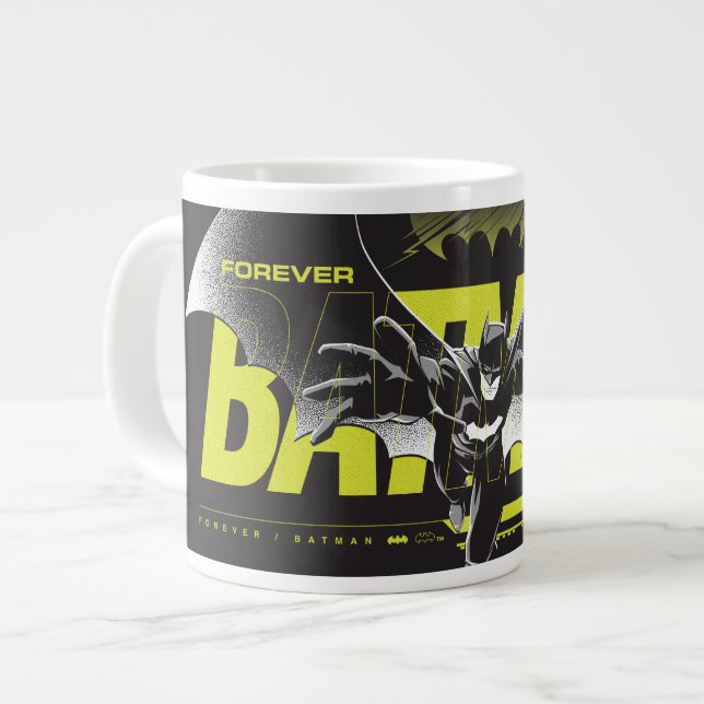 Caneca De Café Grande Forever Batman Atingindo Gráfico (Frente Esquerda)