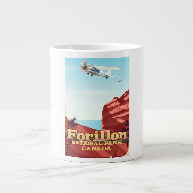 Caneca De Café Grande Forillon National Park, poster de viagens do Canad (Frente)