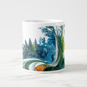 Caneca De Café Grande Formas de Natureza Moderna do Abstrato - Jumbo Esp