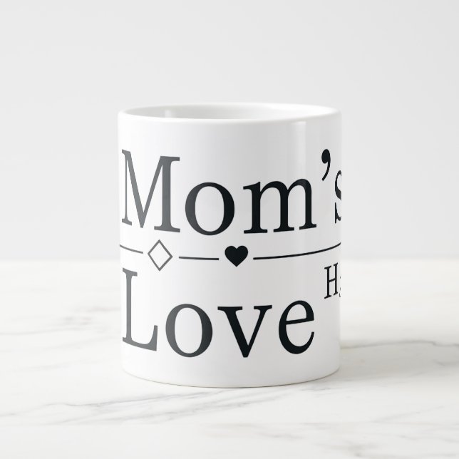 Caneca De Café Grande Fórmula de Amor da Mãe (Frente)