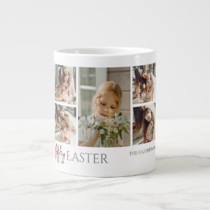 Caneca De Café Grande Foto da família Easter Eggs, Bênçãos de Páscoa Ele