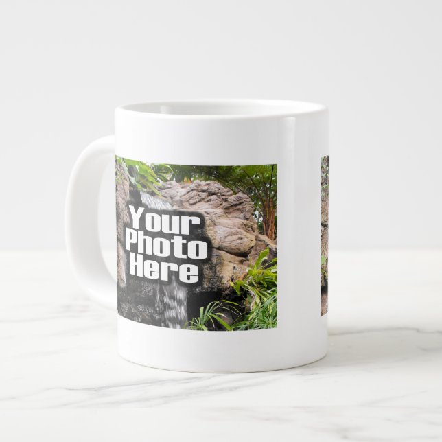 Caneca De Café Grande Foto Digital Personalizada Adiciona a Imagem (Frente Esquerda)