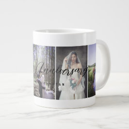 Caneca De Café Grande Foto do Aniversário Feliz Foto da Colagem Mug Vert