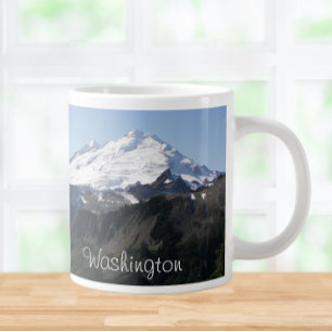 Caneca De Café Grande Foto do Monte Baker do Estado de Washington
