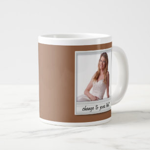 Caneca De Café Grande foto instantânea - fotograma - em marrom
