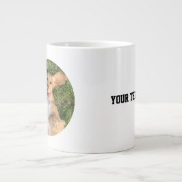 Caneca De Café Grande Foto Personalizada de Cachorro com Texto | Present