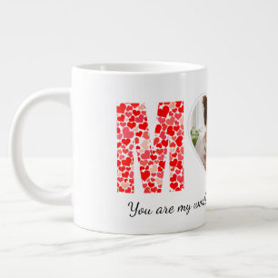Caneca De Café Grande Foto personalizada do Dia das Mães