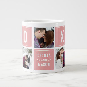 Caneca De Café Grande Foto personalizada do Dia de os namorados XOXO de 