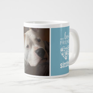 Caneca De Café Grande Foto Personalizada do Meu Melhor Amigo Cão de Esti