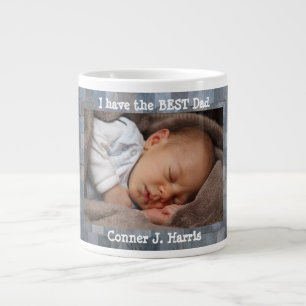 Caneca De Café Grande Foto personalizada, melhor Pai, personalizada