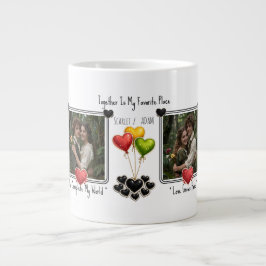 Caneca De Café Grande Foto Personalizada Online Dating Dia dos Namorados