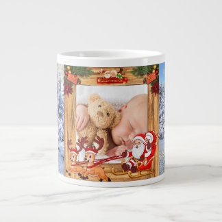 Caneca De Café Grande Foto personalizável Mug Santa Claus