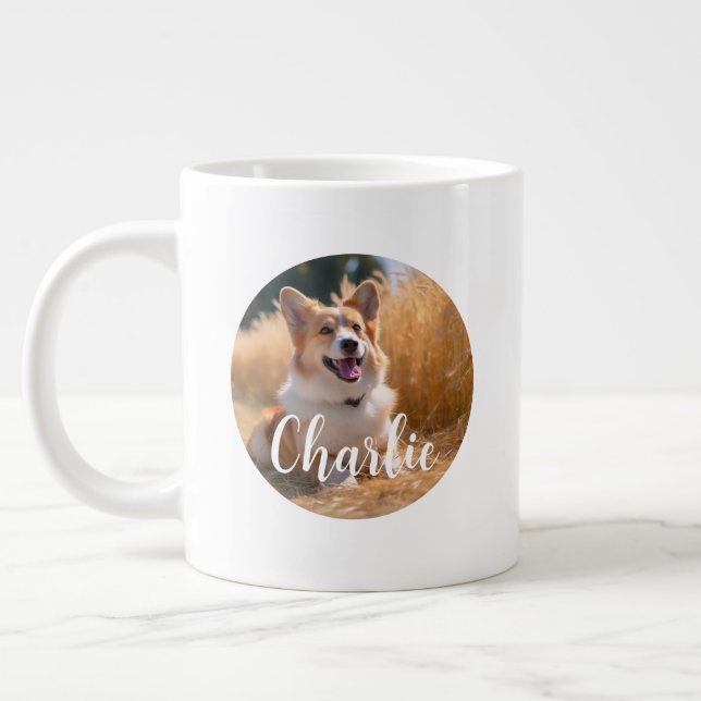 Caneca De Café Grande Foto Pet Personalizada (Esquerda)