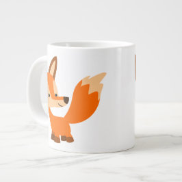 Caneca De Café Grande Fox Jumbo Mug, um cartoon bonito