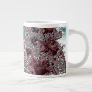 Caneca De Café Grande Fractal boêmico