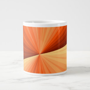 Caneca De Café Grande Fractal Gráfico de Baunilha Vermelha Abstrato Lara