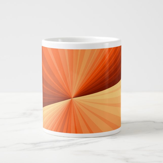 Caneca De Café Grande Fractal Gráfico de Baunilha Vermelha Abstrato Lara (Frente)