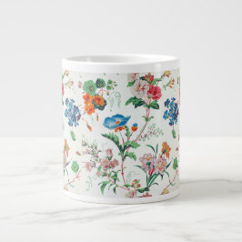 Caneca De Café Grande France 1830 Floral Antique Wallpaper