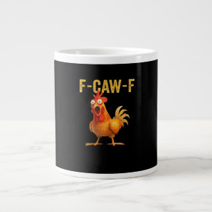Caneca De Café Grande Frango F-Caw-F Engraçado Criativo Casual