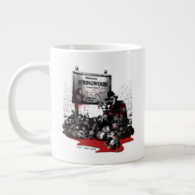Caneca De Café Grande Freddy vs Jason | Bem-vindo a Springwood (Esquerda)