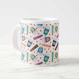 Caneca De Café Grande FRIENDS™ Central Perk Padrão de Café Vibrante