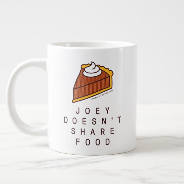 Caneca De Café Grande FRIENDS™ | Joey Não Divide Comida (Esquerda)