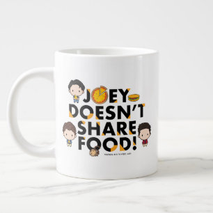 Caneca De Café Grande FRIENDS™ Joey Não Divide Comida Chibi