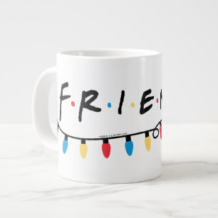 Caneca De Café Grande FRIENDS™   Luzes de Natal Logo