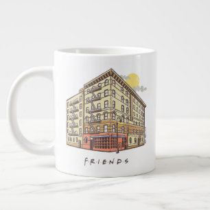 Caneca De Café Grande FRIENDS™ Prédio do Apartamento da Monica