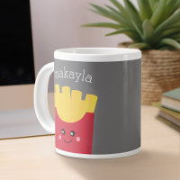 Fritas Francesas Cute Kawaii com Nome Personalizad