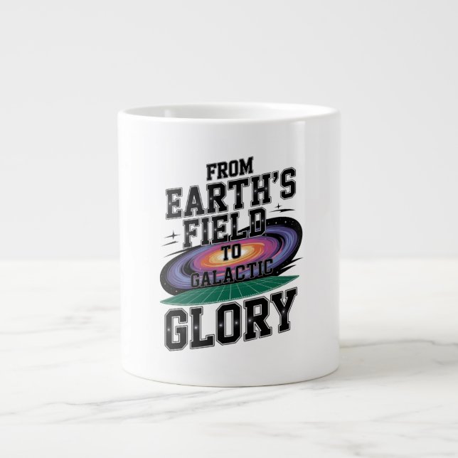 Caneca De Café Grande From The Earth Field To Galactic Glory  (Frente)