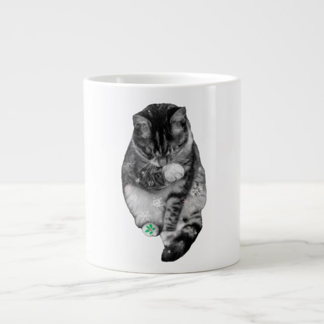 Caneca De Café Grande Frosted Paw Holiday Mug (Frente)