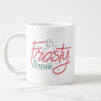 Caneca De Café Grande Frosty the Snowman Candy Cane Logo