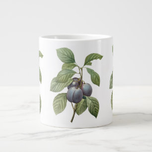 Caneca De Café Grande Fruta de Comida, Ameixas de Jardim Roxo por Doutor