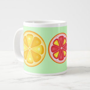 Caneca De Café Grande FRUTA DE VERÃO DO CICLO TROPÓPICO LÍNGULOS de lara