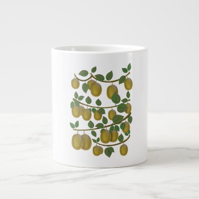 Caneca De Café Grande Fruta Kiwi (Frente)